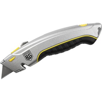  Нож BERGER BG1350 металлический с трапециевидным лезвием 19мм (4 лезвия в компл) 