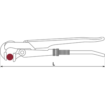  Ключ трубный рычажный THORVIK №1 BNPW01L 
