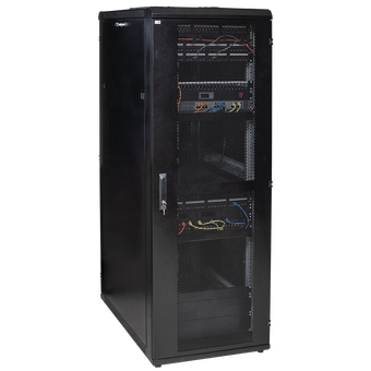  Шкаф серверный ITK LINEA S LS05-42U81-PP-1 19" 42U 800х1000мм перф. передняя и задняя двери черный (место 1 из 3) 