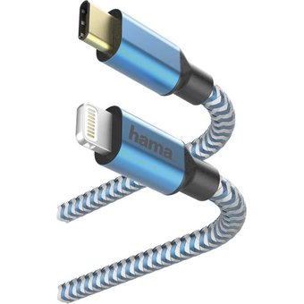  Дата-кабель Hama 00183311 Lightning USB Type-C 1.5м синий 