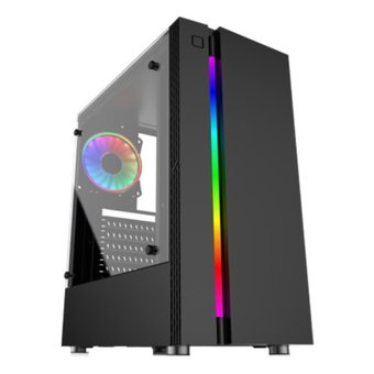  Корпус ExeGate EVO-9201 Black-RGB EX283741RUS, ATX, без БП, с окном, 2xUSB+1xUSB3.0, HD Audio 