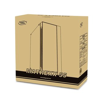  Корпус Deepcool Matrexx 55 без БП, большое боковое окно, LED strip спереди, черный, ATX 