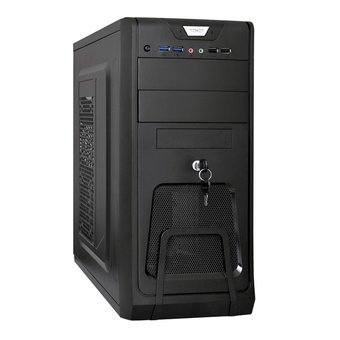  Корпус ExeGate CP-603UB Black (EX283217RUS) ATX, CP450W, 80mm, 2xUSB+2xUSB3.0, Audio, замок блокировки кнопки питания 