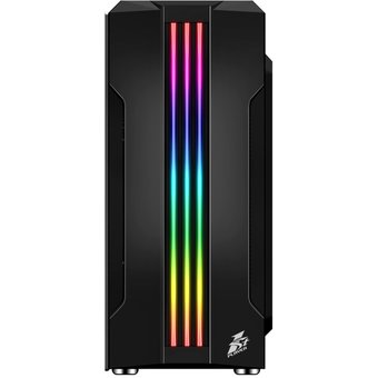  Корпус 1STPLAYER Rainbow R3-A (R3-A-1R1) ATX, tempered glass side panel 1x 120mm LED fan inc. 