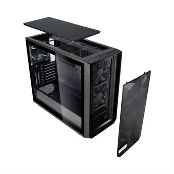  Корпус Fractal Design Meshify S2 - TG (FD-CA-MESH-S2-BKO-TGL) E-ATX, mid tower, light tint tempered glass side panel 3x140mm fans inc. 