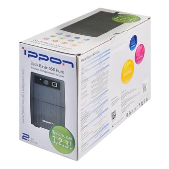  ИБП Ippon Back Basic 650 Euro (383323) 360Вт 650ВА черный 