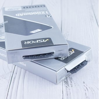  УЦ Аккумулятор внешний резервный Aspor A386 soft touch 12000 mAh черный ПУ 