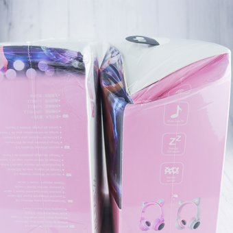 УЦ Наушники полноразмерные bluetooth HOCO W27 Cat ear, pink (плохая упаковка) 