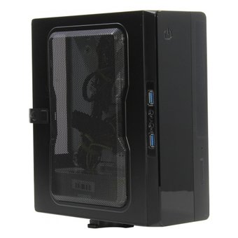  Корпус POWERMAN EQ101 (6117414) Desktop / SFF, mini-ITX, 200W PM-200ATX, USB3.0x2 + Audio, черный 