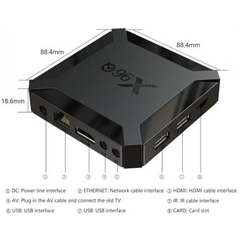  Android Приставка X96Q TVBOX Allwinner H313 1G+8G 2.4G WiFi Android 10.0 