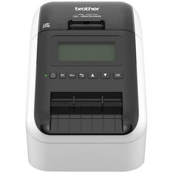  Термопринтер стационарный Brother QL820-NWB серебристый 