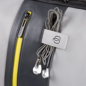  Рюкзак Piquadro Urban CA4550UB00BM/GRGR серый/желтый натур.кожа 