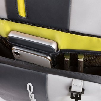  Рюкзак Piquadro Urban CA4550UB00BM/GRGR серый/желтый натур.кожа 