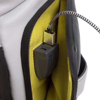  Рюкзак Piquadro Urban CA4550UB00BM/GRGR серый/желтый натур.кожа 