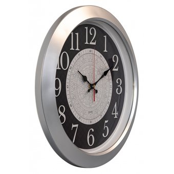 Часы настенные Бюрократ WallC-R67P D39см серебристый 