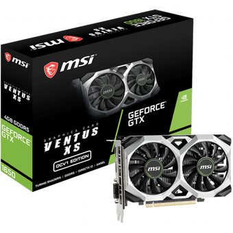  Видеокарта MSI PCI-E GTX 1650 Ventus XS 4G OCV1 Nvidia GeForce GTX 1650 4096Mb 128bit GDDR5 1485/8000 DVIx1/HDMIx1/DPx1/HDCP Ret 