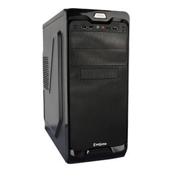  Корпус ExeGate UN-604 Black EX269438RUS ATX, UN500, 120mm 2xUSB+2xUSB3.0, Audio 