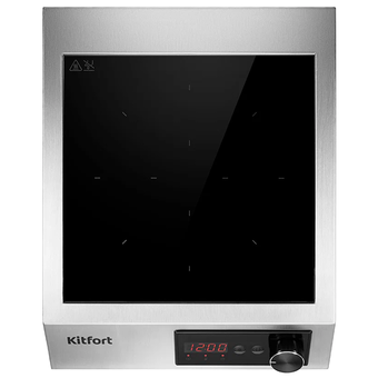  Плита настольная Kitfort КТ-142 серебристый/черный стеклокерамика 