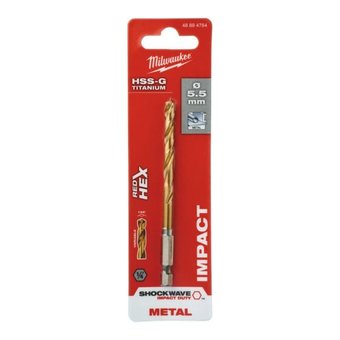  Сверло Milwaukee 48894764 RedHEX HSS-G TiN по металлу 5.5мм 