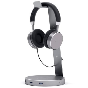  Подставка-хаб Satechi USB-C Headphone Stand для наушников алюминий серый 