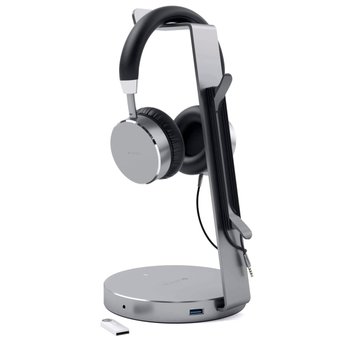  Подставка-хаб Satechi USB-C Headphone Stand для наушников алюминий серый 