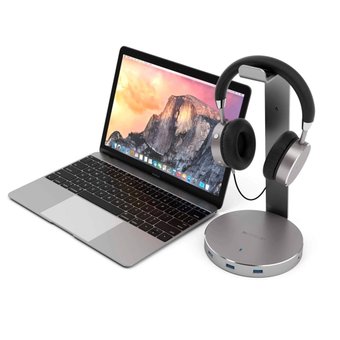  Подставка-хаб Satechi USB-C Headphone Stand для наушников алюминий серый 