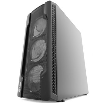  Корпус Powercase Mistral X4 Mesh (CMIXB-F4) Tempered Glass, 4x 120mm fan, чёрный, ATX 