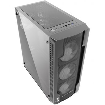  Корпус Powercase Mistral X4 Mesh (CMIXB-F4) Tempered Glass, 4x 120mm fan, чёрный, ATX 