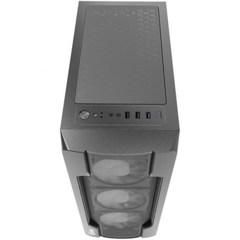  Корпус Powercase Mistral X4 Mesh (CMIXB-F4) Tempered Glass, 4x 120mm fan, чёрный, ATX 
