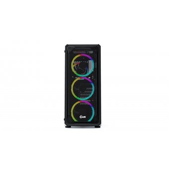  Корпус Powercase Mistral Z4 Mesh LED (CMIZB-L4) Tempered Glass, 4x 120mm 5-color fan, чёрный, ATX 