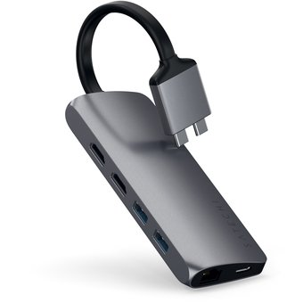  USB-хаб Satechi Type-C Dual Multimedia Adapter для Macbook с двумя портами USB-C 