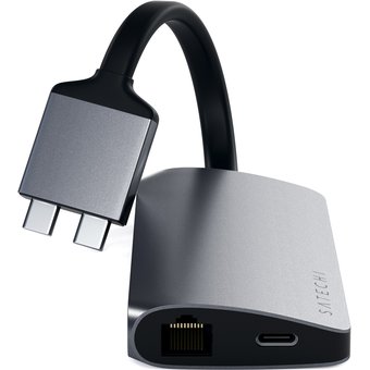  USB-хаб Satechi Type-C Dual Multimedia Adapter для Macbook с двумя портами USB-C 