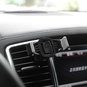  УЦ Автомобильный держатель HOCO CA38 Platinum sharp air outlet in-car black＆grey (плохая упаковка) 
