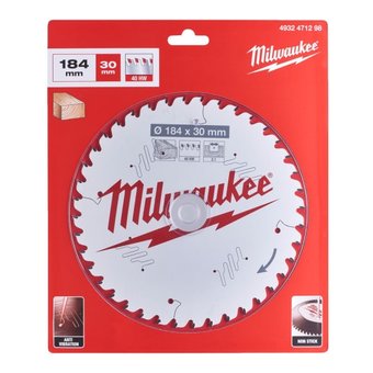  Диск п/п Milwaukee 4932471298 по дереву 184*30*40мм 