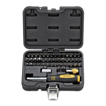  Отвертка BERGER BG2185 и биты 45 предметов 