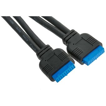  Планка USB на переднюю панель ExeGate U3H-617, 3,5", 1*USB3.0+1*TypeC, черная, металл, подсоединение к мат. плат 280447 