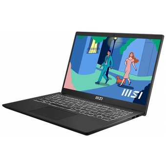  Ноутбук MSI Modern 14 C5M-012RU (9S7-14JK12-012) Ryzen 5 5625U 16Gb SSD512Gb AMD Radeon 14" IPS FHD (1920x1080) Windows 11 Home, black 