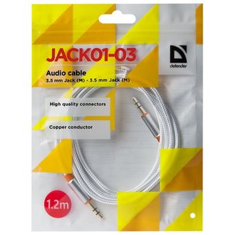  Аудио-кабель Defender (87513) 3.5mm Jack M-Jack M 1.2м 