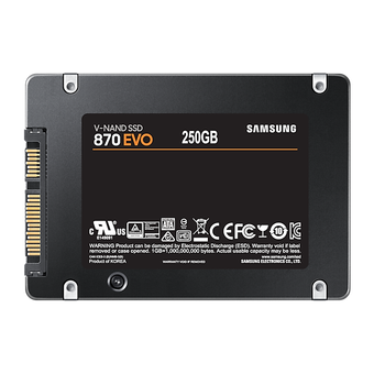  SSD Samsung 870 EVO (MZ-77E250B/CN) 250Gb 2.5" SATA III (R560/W530MB/s) 