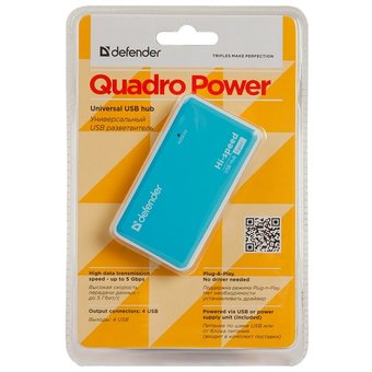  USB-HUB DEFENDER Quadro (83503) USB2 4 Port 