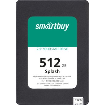  Накопитель SSD Smartbuy 512Gb Splash SBSSD-512GT-MX902-25S3 SATA3.0 