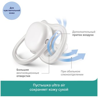  Пустышка PHILIPS ultra air SCF085/02, Сова/Олень, 0-6мес, 2шт, для девочек 