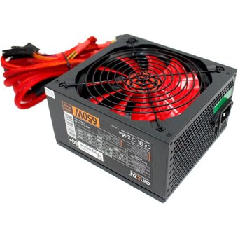  Блок питания Ginzzu PC650 14CM Red 