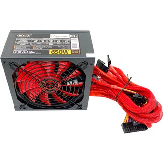  Блок питания Ginzzu PC650 14CM Red 