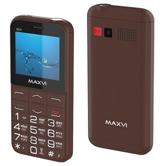  Мобильный телефон MAXVI B231 brown 