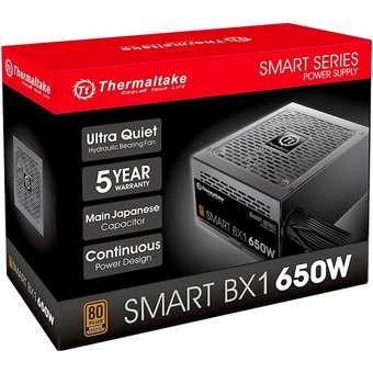 Блок питания THERMALTAKE Smart BX1 650 (PS-SPD-0650NNSABE-1) 650W/Non Modular/Non Light/Single Voltage/Analog/80 Plus Bronze/EU 