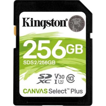  Карта памяти Kingston SDHC 256Gb Class10, Canvas Select 100R CL10 UHS-I 