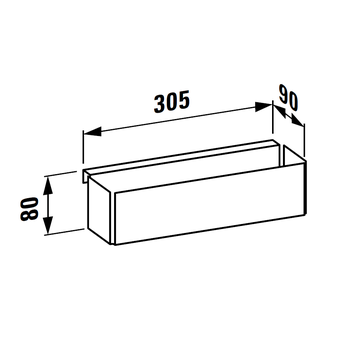  Полочка для ящика LAUFEN 4.9541.1.030.170.1 30.5х9x8см белый мат 