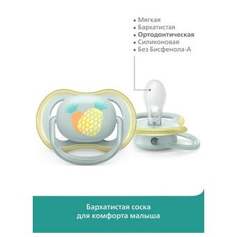  Пустышка Philips Avent SCF085/12 ultra air 0-6 месяцев 2 шт 