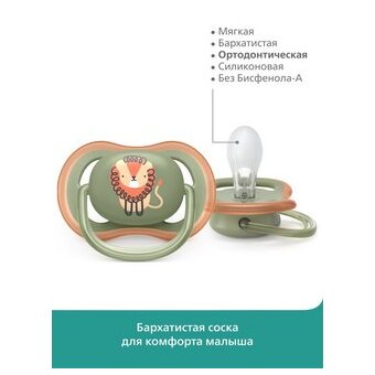 Пустышка Philips Avent SCF085/17 ultra air 6-18 месяцев 2 шт 